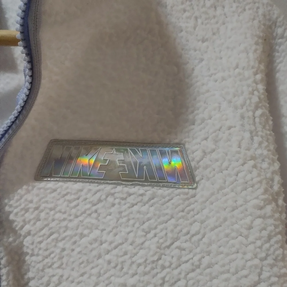 Nike Womens Sportswear Swoosh Sherpa Jacket‎ Full Zip White Size M DD9076 100